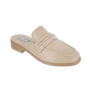 MIA Milia Beige Loafer Mule Women's Size 8 Slip-On Neutral Capsule Wardrobe Shoe
